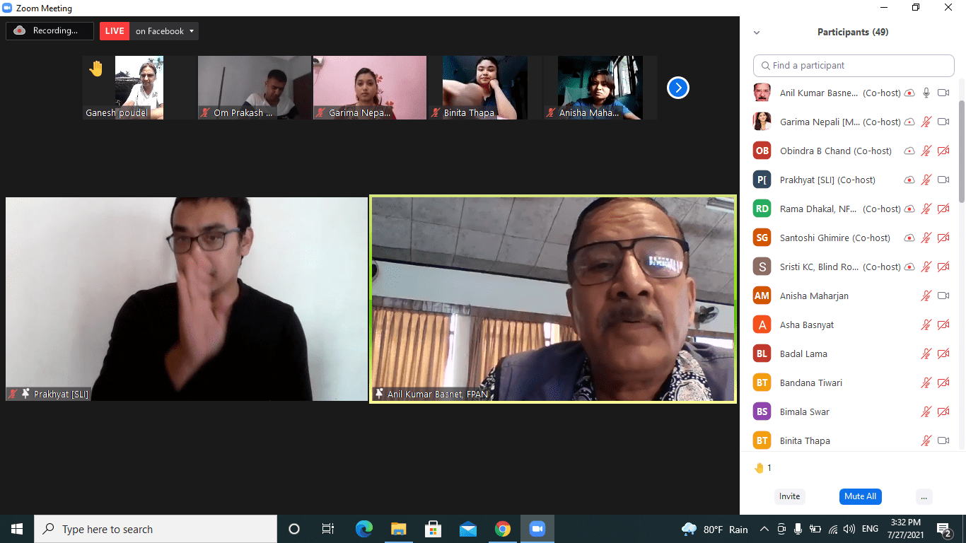 Panel Discussion on Access to Sexual and Reproductive Health Rights of Women with Disabilities