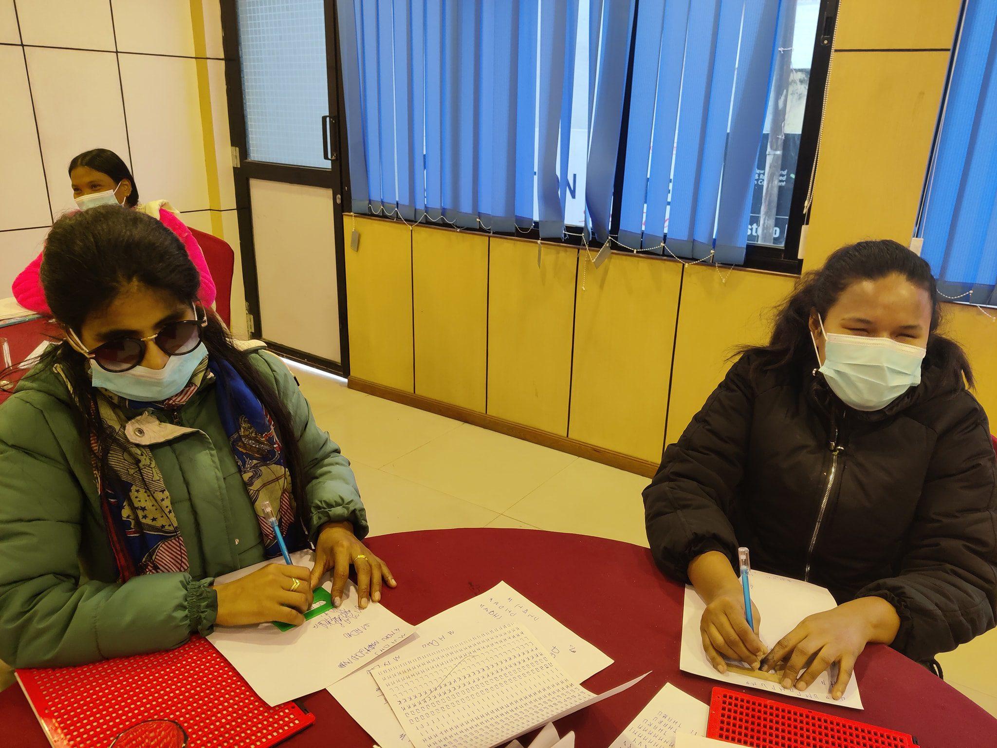 Signature Technique Training for visually impaired women