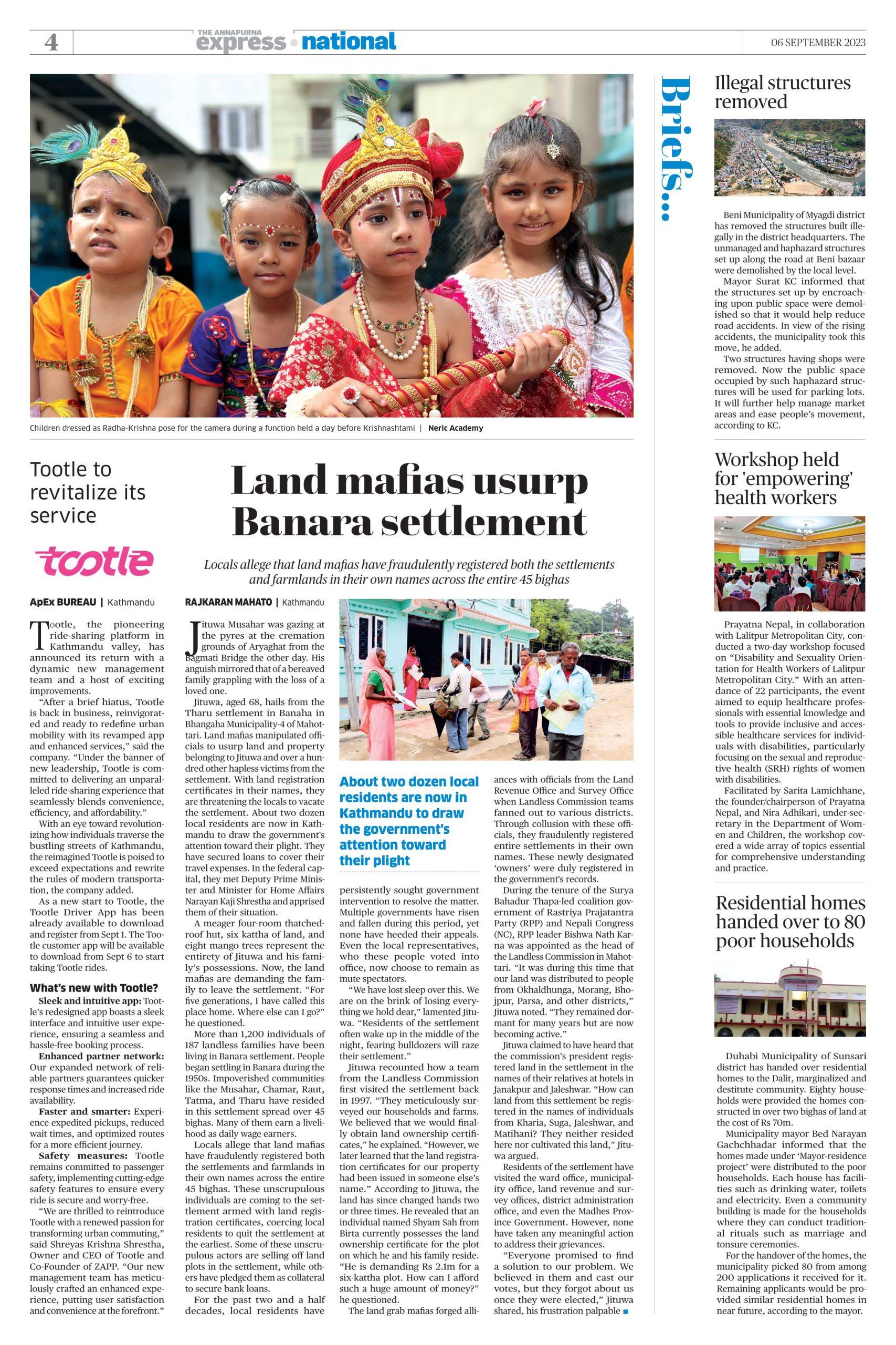 Orientation on Disability and Sexuality for Health Workers of Lalitpur Area