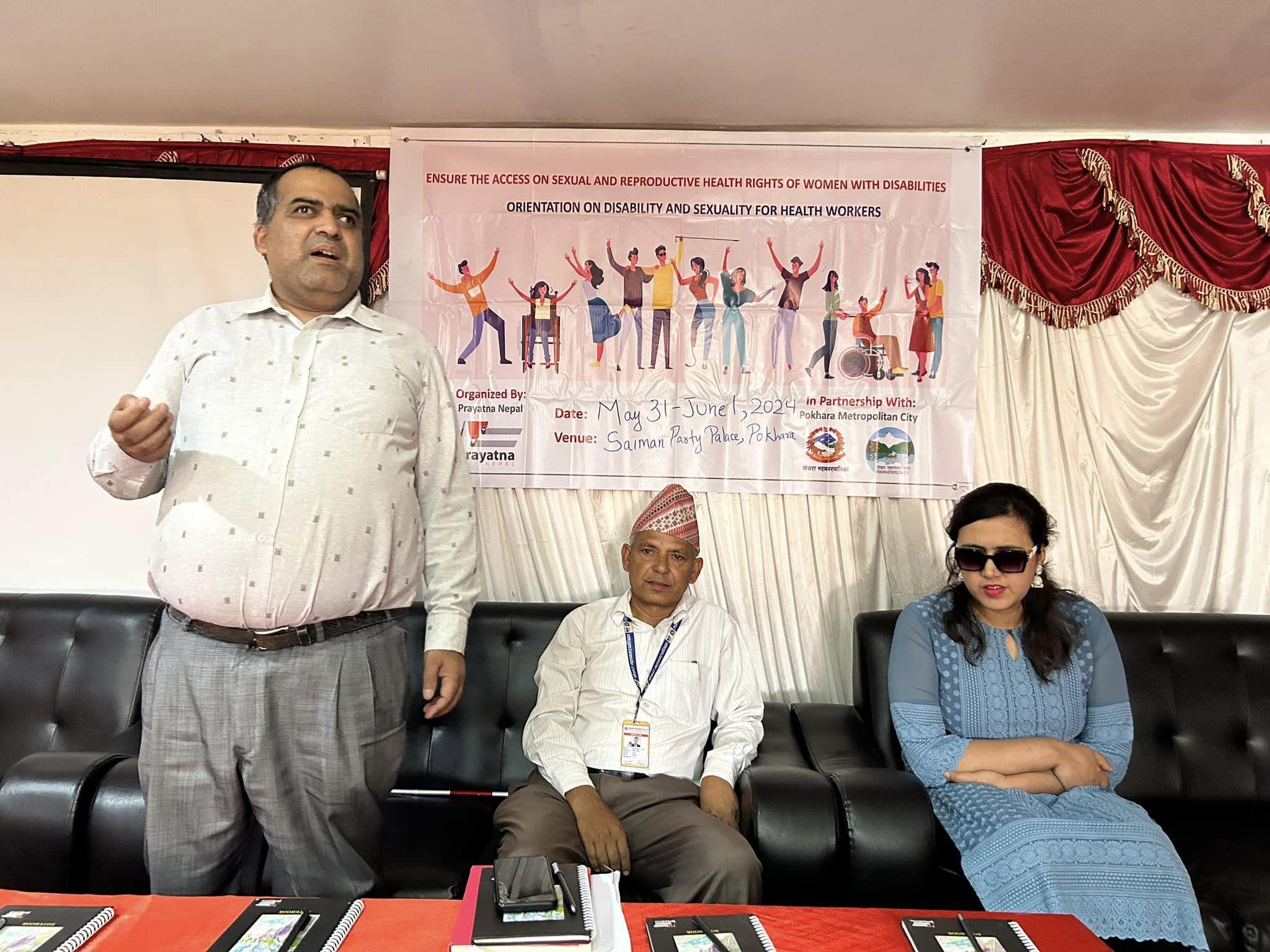 Orientation on Disability and Sexuality to Health workers at Pokhara Metropolitan City